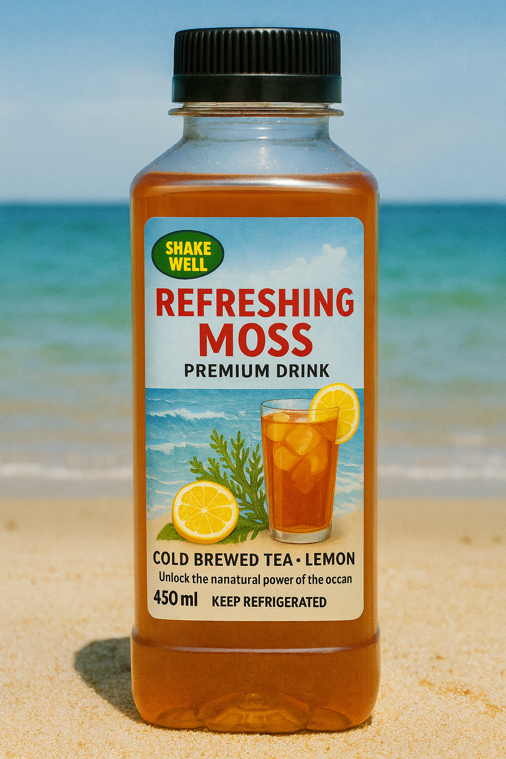 Refreshing Moss cold brewed Tea-lemon