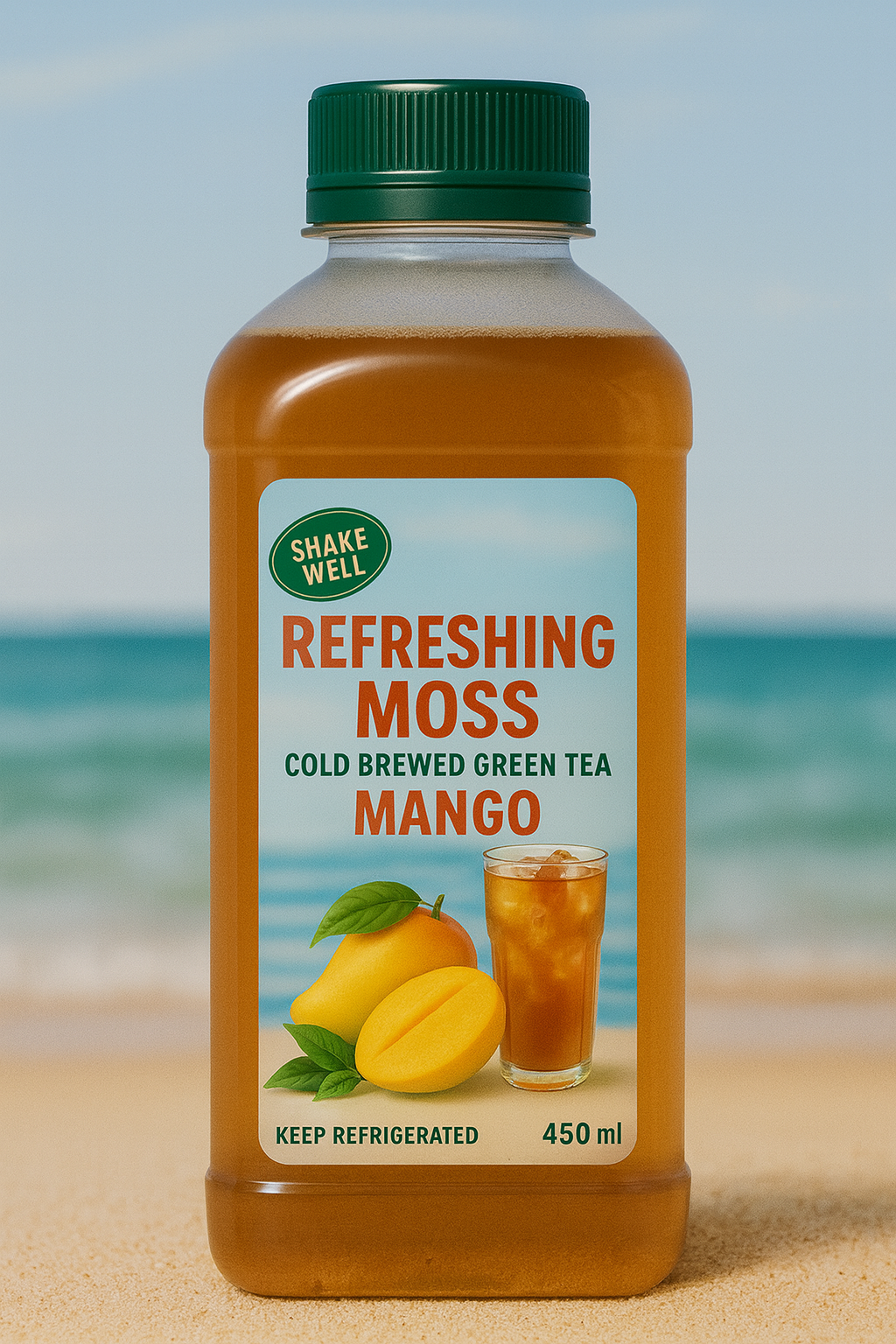 Refreshing Moss cold brewed Green tea- mango